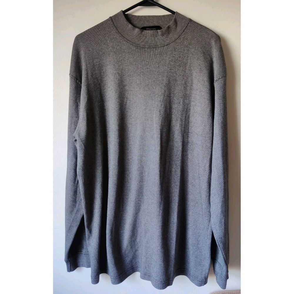 Gillio Sweater Mens Large Green Cotton Crewneck Pullover Long Sleeve Loose‎ Fit